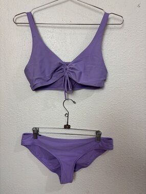 38!Body Glove Lilac Drawstring Bikini Top & Bottom Set. Sz L